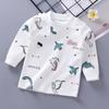 Ropa de otoño de manga larga para bebés, parte de abajo para niños y niñas, ropa interior térmica de algodón puro para bebés, ropa de otoño para niños, parte de arriba de una pieza