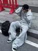Pantalones Deportivos de Pierna Ancha Estilo Americano para Calle Alta para Hombres y Mujeres, Pantalones de Chándal Sueltos Casuales de Marca de Moda con Diseño de Cuerda Gruesa Hecha a Mano