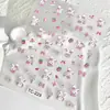Novos Adesivos Fofos de Arte de Unhas de Coelhinho Morango Doce Coração Feminino Desenho Animado DIY Unha Capa de Celular Ccd Decalque