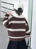 Suéter de rayas con cuello polo para niño, estilo coreano, top casual elegante y versátil para niños, ropa de bebé de moda