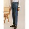 Pantalones Vaqueros Casuales de Pierna Recta para Hombre, Pantalones Largos de Cintura Alta para Otoño e Invierno, Pantalones de Traje Drapeados para Jóvenes Naples, Transfronterizos Retro