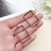 Molde Base Hueco Verde Antiguo Borde Patrón Geométrico Diamante Media Luna Accesorios para Joyería Gancho para Oreja Colgante