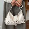 Bolso de mano único y simple de moda de un solo hombro para mujer, nuevo 2026 bolso cruzado casual con textura vintage de nicho