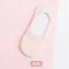 Meias Verão Finas Femininas Meias Sapatilha Malha Rasa Invisível Silicone Antiderrapante Cor Sólida Meias Algodão Desodorante Meias