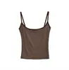 Top Petite Malha Fina Sem Manga para Mulheres, Camiseta Listrada Color Block, Camiseta Básica Beauty Back Pure Desire