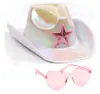Fiesta de Carnaval de Halloween Sombrero de Vaquero Espacial Brillante de Neón Sombrero Láser Compuesto Estilo Occidental Vaquero Sinfónico