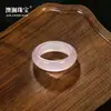 Anel Ba Liao de Calcedônia Natural Multicor Acessórios Joias de Mão Femininas Ornamentos Anel de Corrida Wenwan Masculino e Feminino Venda Quente Atacado