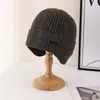 Gorro de Tricô de Inverno para Homens, Estilo Igual com Forro de Fleece, Gorro de Lã Quente e Espesso, Gorro de Algodão para Ciclismo ao Ar Livre, Proteção de Orelha à Prova de Frio