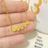 Novo Modelo Colar Escama de Dragão Banhado a Ouro Flor de Ameixa Cinco Flores, Mesmo Estilo das Lojas de Ouro, Cor Duradoura, Atacado do Fabricante