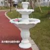 Fuente de boda europea de tres niveles, decoración de patio, elemento de agua minimalista para balcón, estanque de peces, gran adorno interior creativo.