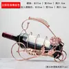 Adorno de Rejilla para Vino de Hierro Forjado Bicicleta Triciclo Rejilla para Vino Estilo Europeo Hogar Sala de Estar Sala de Modelos Estante de Exhibición Estante para Botellas de Vino Bronce Antiguo
