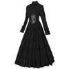 Vestido de corte gótico retrô estilo bolo em estoque, vestido medieval renascentista, fantasia cosplay de Halloween