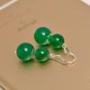Pendientes de ónix rojo natural combinables con todo, pendientes de gancho para mujer de plata 925, pendientes elegantes y de personalidad sencilla para mujer.