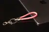 Llavero de langosta de cuero tejido círculo llavero de coche accesorios accesorios de llavero dorados creativos con cordón al por mayor