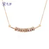 Collar de sonrisas con cuentas de diamante transfronterizo personalidad letras diy familia mamá Día de la Madre nombre artículo para la clavícula de acero inoxidable