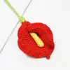 Flor de Hilo Simulado Crochet Hecho a Mano Ramo de Crochet Lirio Calla Flor Tejida a Crochet Floral Crochet Flor Hecha a Mano