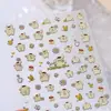 Populares calcomanías para uñas mini de colores 3D amarillas, esmalte de uñas azul, esmalte de uñas rosa, calcomanías decorativas para uñas al por mayor