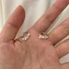 Pendientes de Plata de Ley S925 Pequeños de Osmanthus Fresco de Plata para Mujer Nicho de Gama Alta Lujo Accesible Pendientes Elegantes Versátiles Nuevos