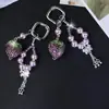 Nueva Cadena para Teléfono Estilo Lujo de Gama Alta con Diamantes Brillantes, Fresa Morada, Abalorios y Colgante de Borla, Encanto para Bolso para Mujeres