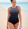 Traje de Baño Entero Talla Grande Estilo Europeo y Americano 2025 en Stock Bikini Estampado para Mujer