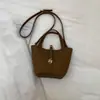 2026 Novo Modelo Bolsa de Mão de Luxo Saco Balde para Mulheres, Bolsa Transversal Estilosa Versátil, Bolsa de Ombro Exquisita Tendência