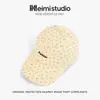 26 Bonés de Beisebol Bordados Florais Estilo Coreano Novos para Mulheres, Boné com Aba Larga para Protetor Solar, Moda Versátil para Primavera e Verão
