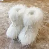 Botas de Nieve Blancas con Tacón Oculto para Mujer Invierno Más Terciopelo Más Piel Gruesa Zapatos de Algodón del Noreste Suela Gruesa Antideslizante Cálido Botas de Luna