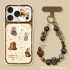 Pulsera Qiqi Titi, adecuada para funda de teléfono Apple 18pm, iPhone 16, diseño de caricatura lindo, 17 con agujeros precisos, 15 transparente, 13