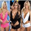 Fornecimento transfronteiriço de lingerie sexy europeia e americana, sexy, feminina, halter, decote em V profundo, costas nuas, sexy, fábrica, atacado