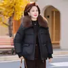Abrigo de algodón suelto de invierno para mujeres de mediana edad 2026 nuevo estilo chaqueta de algodón cálida engrosada a la moda para mujeres de mediana edad y mayores