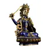 Colección antigua cobre incrustado esmalte cloisonné color Xizang Manjusri Bodhisattva estatua de Buda una artesanía de decoración para el hogar