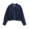 Z Moda Transfronteriza Europea y Americana 2026 Elegante Ropa para Mujer al por Mayor Chaqueta Bomber de Mezclilla 7223029