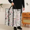 Bolsa de Almacenamiento Gruesa Grande de Tela No Tejida para Ropa Estudiante Portátil Moda Impermeable Bolsa para Mudanza Bolsa para Empacar Misceláneos