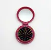 Espejo Plegable Mini Portátil de Colores Macaron con Peine para el Cuidado Diario y Retoques de Maquillaje, Compacto y Fácil de Guardar