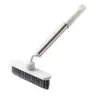 Cepillo para piso de baño, cepillo pequeño para limpiar el piso del baño, cepillo giratorio para rincones sin ángulo muerto, cepillo para rincones y grietas, herramienta de limpieza de pisos