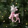 Nuevos Adornos de Plástico Rosa con Colores Pastel, Adornos Navideños de Dibujos Animados, Decoraciones Navideñas 3D Estilo Ins para Ventanas
