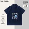 Camiseta Polo Popular Infantil de Manga Curta Transfronteiriça Roupa de Verão com Desenho para Meninos Crianças Mais Velhas Verão Top com Gola Polo