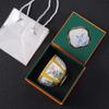 Taza de té hexagonal de crisantemo de bambú y orquídea ciruela, juego de té de kung fu de cerámica esmaltada, taza de té, taza maestra, taza de la fortuna, taza individual, regalo