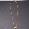 Colar L82 Feijão Dourado da Sorte Clavícula Aço Inoxidável Material Ouro Rosa Banhado com Três Camadas de Ouro Real 18K Joias Dropshipping