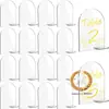 Arco Semicírculo Transparente Acrílico con Base Número de Asiento Digital DIY Adornos en Blanco para Fiesta Número de Mesa de Boda