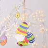 Decorações de Páscoa New Haobei Transfronteiriças Pingente Rudolph de Madeira de Páscoa Pingente Impresso de Páscoa