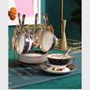 Exportación juego de tazas de café de porcelana de hueso retro estilo europeo borde dorado cerámica pequeña lujo individual pequeño exquisito creativo hogar