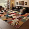 Alfombra de sala de estar de terciopelo de cristal estilo vintage con retazos, alfombra de cabecera de dormitorio de área grande de cobertura total, tapete lavable para piso del hogar