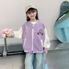 Jaqueta de Baseball para Meninas Outono 2026 Nova Estilosa Roupa Infantil Estilo Outono para Menininha Roupa Esportiva Roupas de Outono Infantis Jaqueta
