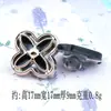 Botón de Corazón de Rosa Electroplateado Blanco y Negro Clásico Metálico Gato de Dibujos Animados Material para Accesorios Pequeños DIY Venta al por Mayor
