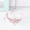 Bol mezclador de aceites esenciales para salón de belleza, bandeja y herramientas para dispensar y porcionar, con diseño de flor de cerezo japonés, hecho de vidrio transparente y cristal