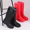 Nueva Moda Botas de Lluvia para Mujer de Tubo Alto y Tubo Largo para Cocina, Gruesas e Impermeables, para Adulto, Zapatos de Goma para Mujer Transfronterizos