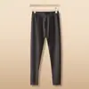 Pantalones cálidos de otoño e invierno para hombre, ropa interior, pantalones largos de base, pantalones de algodón y lana con lijado de doble cara, pantalones de hilo, lana y seda