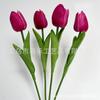 Tulipas Artificiais de PU Transfronteiriças com Textura Realista e Efeito Hidratante, Adereços para Criar Atmosfera, Direto da Fábrica de Origem, Fabricante Atacadista de Flores para Decoração de Casamento