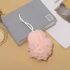 Flor de Baño de Brote Nuevo Bola de Baño Espumosa Suave Malla Fina No Fácil de Dispersar con Cordón Flor para Baño y Ducha en Casa